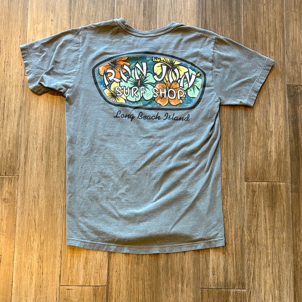 Ron Jon Surf Shop LBI Gray Short Sleeve Tee size Small